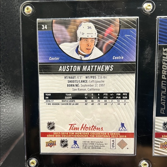 Upper Deck Tim Horton’s Auston Matthews 3 card framed set - Picture 6 of 8